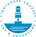 Lighthouse Artcourses art adventure Logo blue